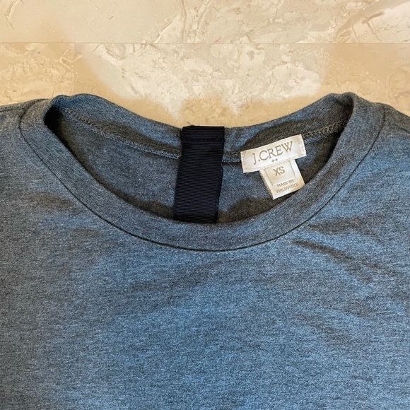 JCrew Faux Leather Sleeve Top - Picture 3 of 4